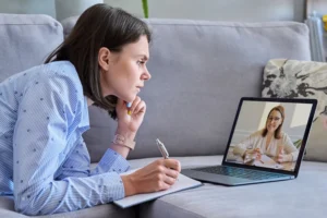 Online psychiatry consultation via secure video call